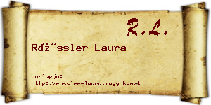Rössler Laura névjegykártya